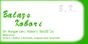 balazs kobori business card